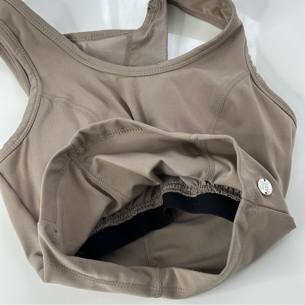 JONES NEW YORK SPORT bra EXERCISE sports bra NUDE padded cups racer back S - Picture 5 of 8